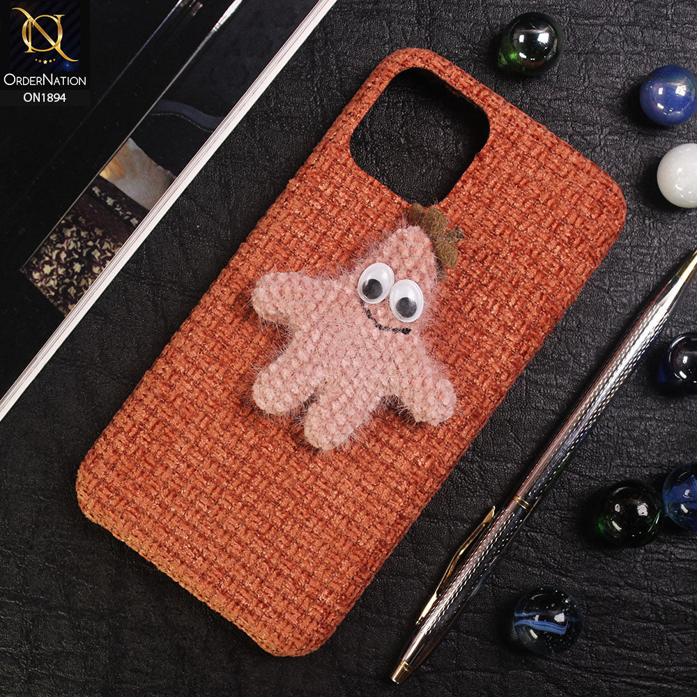 iPhone 11 Pro Cover - Orange - 3D Cute Starfish Pure Autumn Warm Carpet View Case