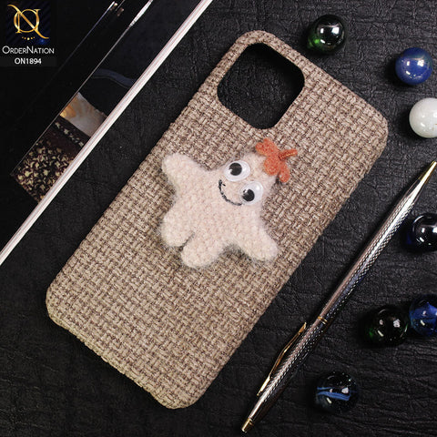 iPhone 11 Pro Max Cover - Brown - 3D Cute Starfish Pure Autumn Warm Carpet View Case