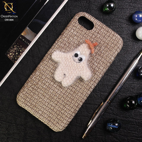 iPhone SE 2020 Cover - Brown - 3D Cute Starfish Pure Autumn Warm Carpet View Case