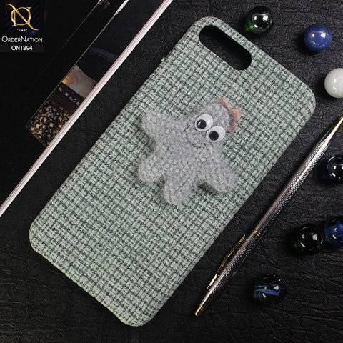 3D Cute Starfish Pure Autumn Warm Carpet View Case For iPhone 8 Plus / 7 Plus - Sea Green