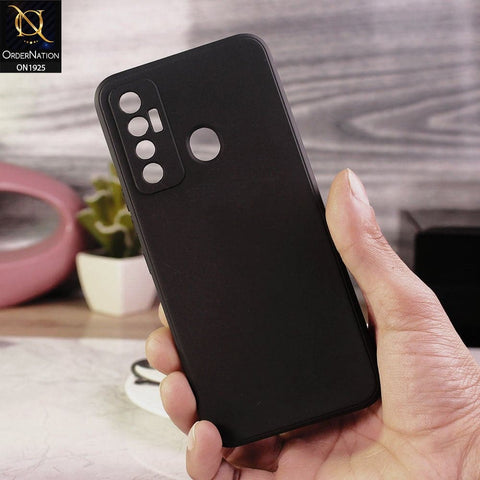 Tecno Camon 17 Cover - Black - Stylish 3D Camera Soft Jell Cases