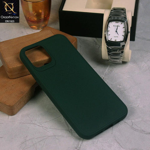 iPhone 12 Mini Cover - Dark Green - Stylish 3D Camera Soft Jell Cases
