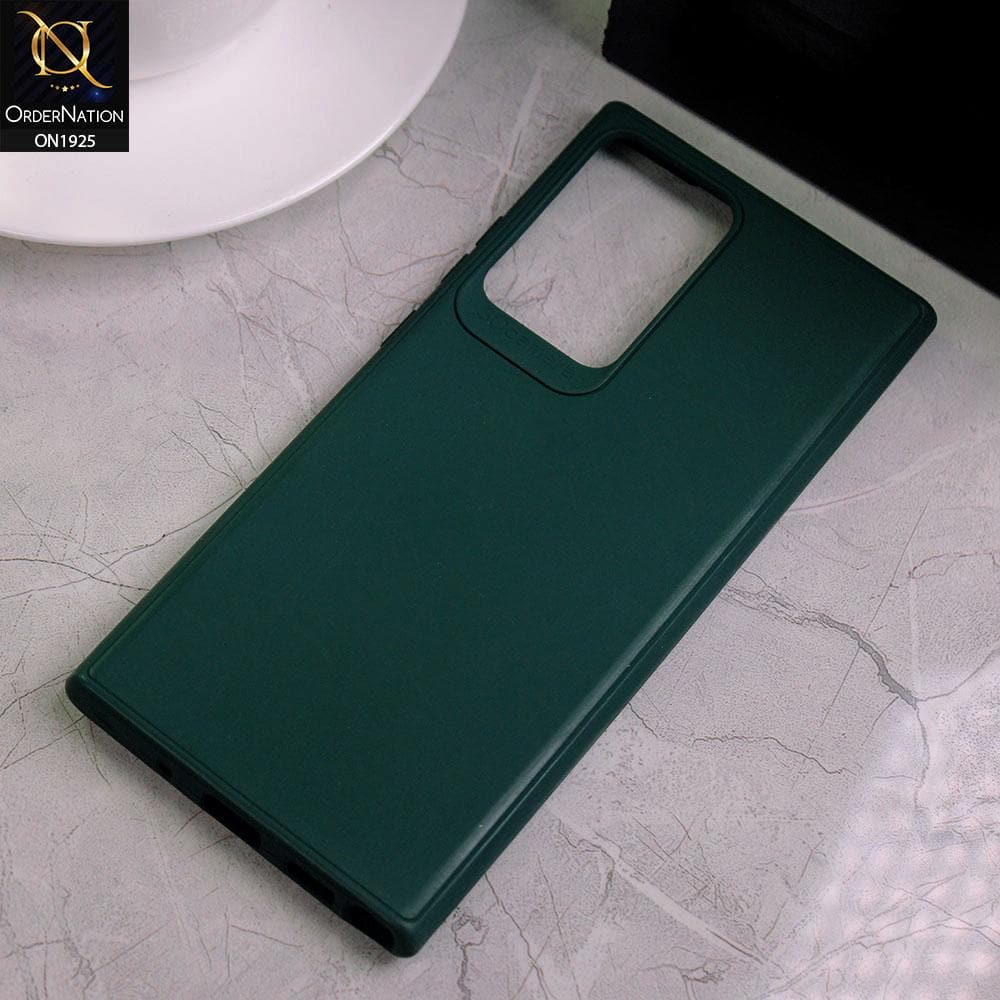 Samsung Galaxy Note 20 Ultra Cover - Dark Green - Stylish 3D Camera Soft Jell Cases