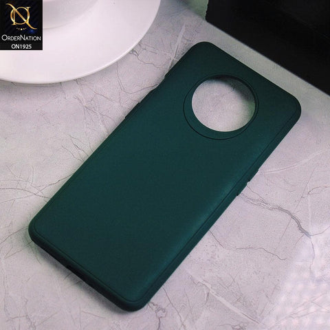 OnePlus 7T Cover - Dark Green - Stylish 3D Camera Soft Jell Cases