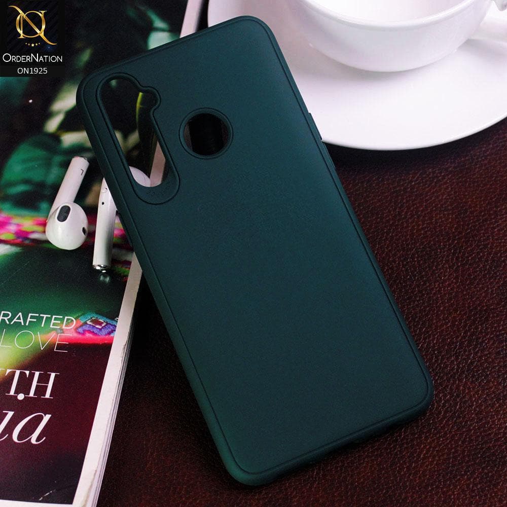 Realme 5 Pro Cover - Dark Green - Stylish 3D Camera Soft Jell Cases