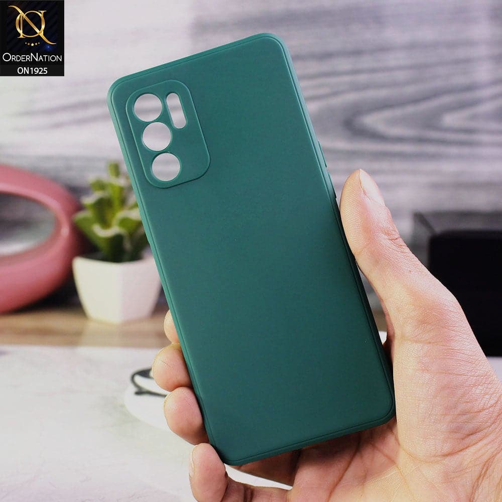 Oppo Reno 6 Cover - Green - Stylish 3D Camera Soft Jell Cases