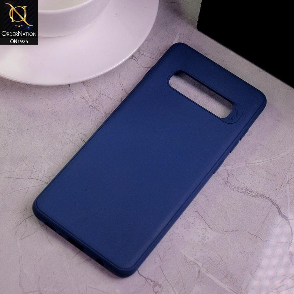 Samsung Galaxy S10 Plus Cover - Blue - Stylish 3D Camera Soft Jell Cases