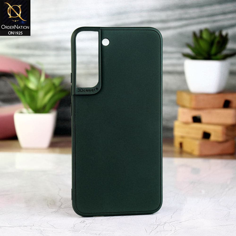 Samsung Galaxy S22 Plus 5G Cover - Dark Green - Stylish 3D Camera Soft Jell Case