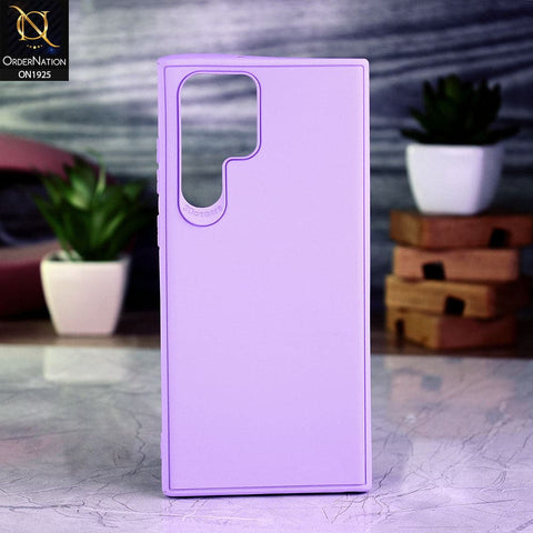 Samsung Galaxy S22 Ultra 5G Cover - Purple - Stylish 3D Camera Soft Jell Case