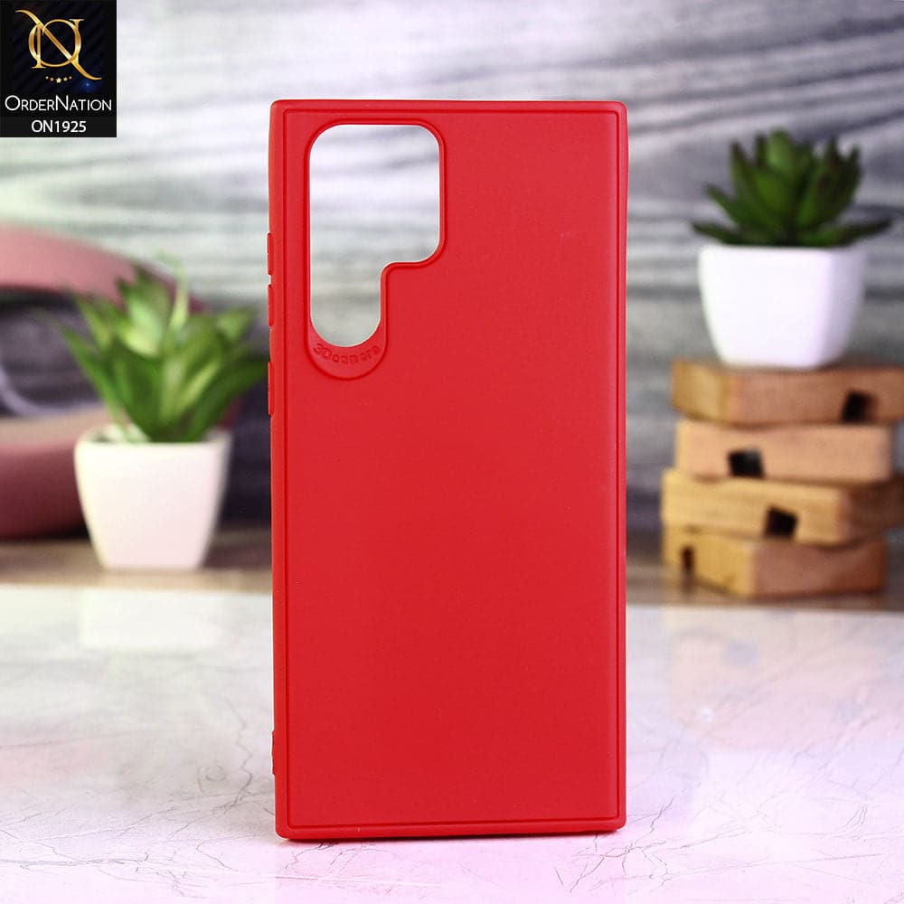 Samsung Galaxy S22 Ultra 5G Cover - Red - Stylish 3D Camera Soft Jell Case