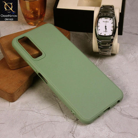 Vivo Y12s Cover - Light Green - Stylish 3D Camera Soft Jell Cases