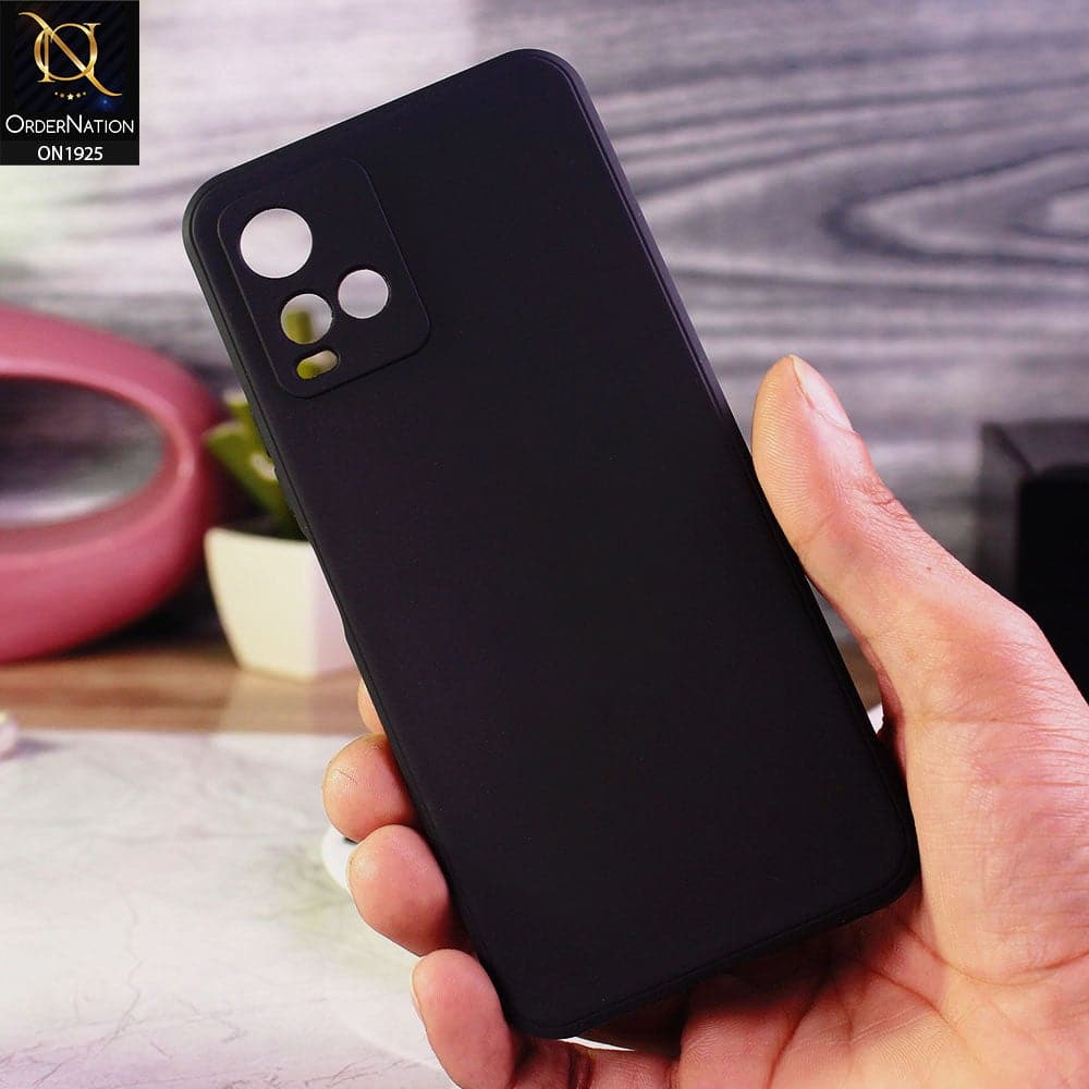 Vivo Y21s Cover - Black - Stylish 3D Camera Soft Jell Cases