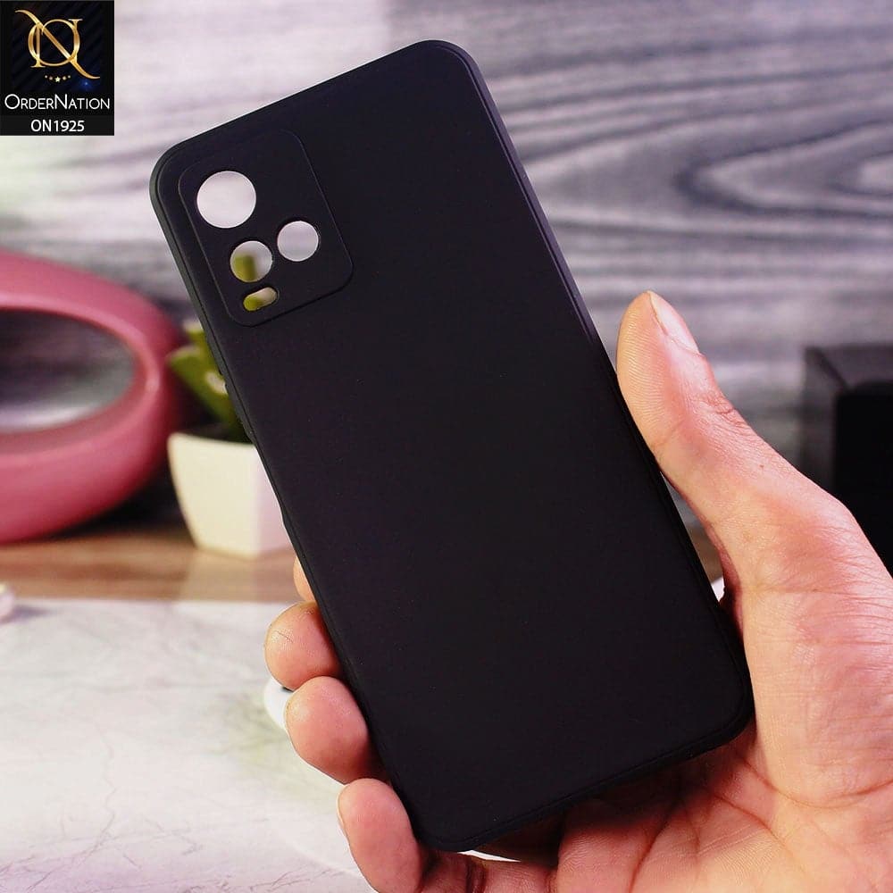 Vivo Y33s Cover - Black - Stylish 3D Camera Soft Jell Cases