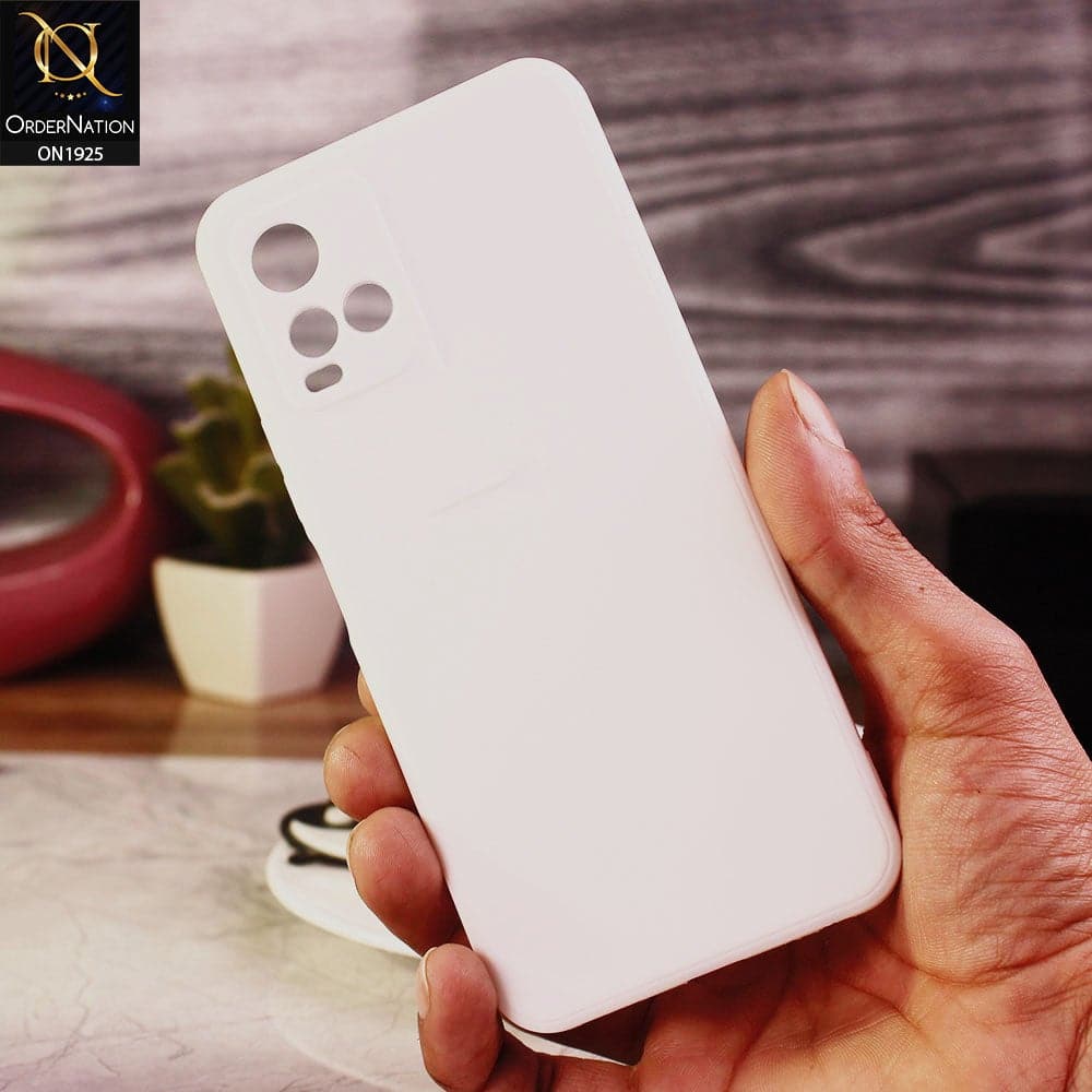 Vivo Y21 Cover - White - Stylish 3D Camera Soft Jell Cases