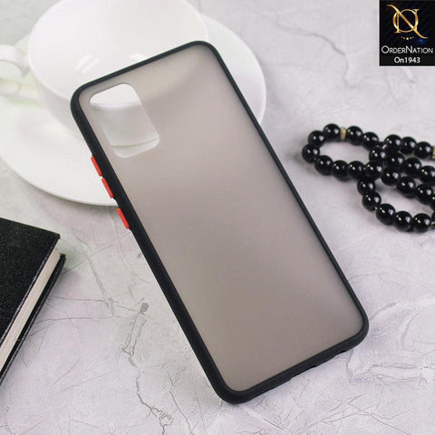 Samsung Galaxy M02s Cover - Black - Soft Colorful Border Semi Transparent Back Shell Case
