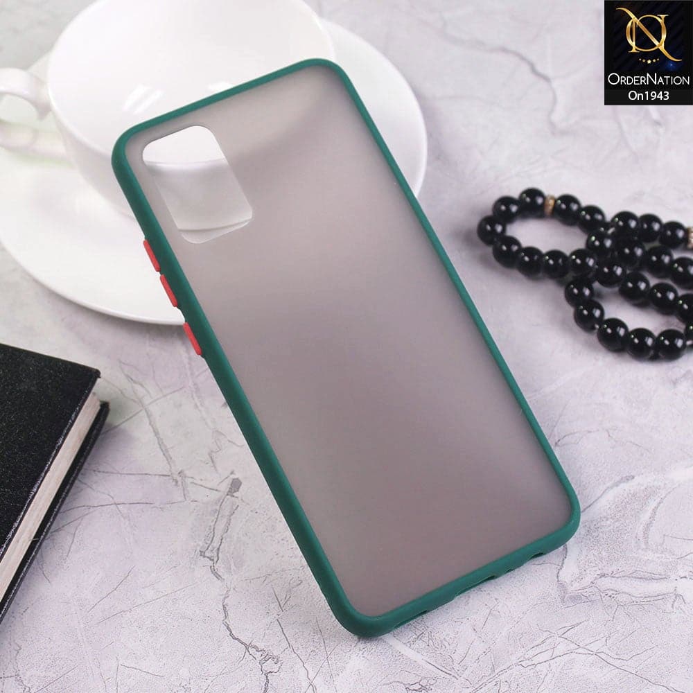 Samsung Galaxy A02s Cover - Green - Soft Colorful Border Semi Transparent Back Shell Case
