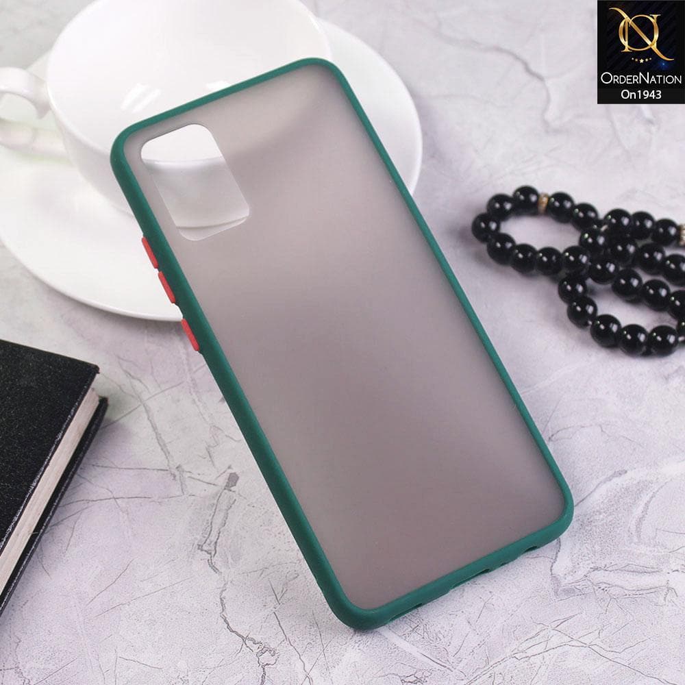 Samsung Galaxy M02s Cover - Green - Soft Colorful Border Semi Transparent Back Shell Case