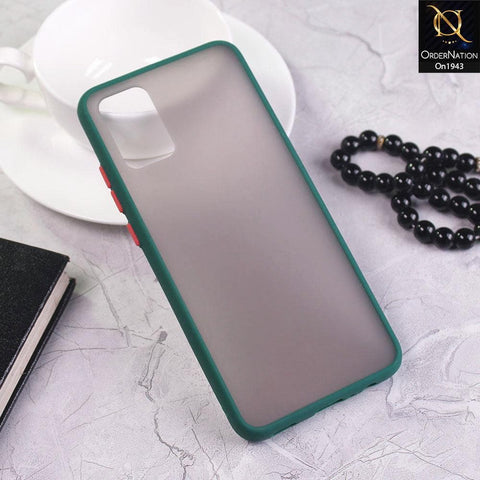 Samsung Galaxy M02s Cover - Green - Soft Colorful Border Semi Transparent Back Shell Case