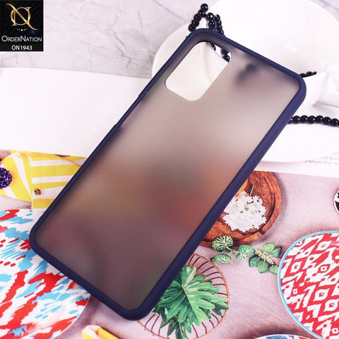 Xiaomi Poco M3 Cover - Blue - Soft Colorful Border Semi Transparent Back Shell Case