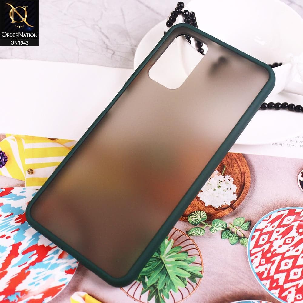 Xiaomi Poco M3 Cover - Green - Soft Colorful Border Semi Transparent Back Shell Case
