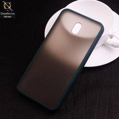 Xiaomi Redmi 8A Cover - Dark Green - Soft Colorful Border Semi Transparent Back Shell Case