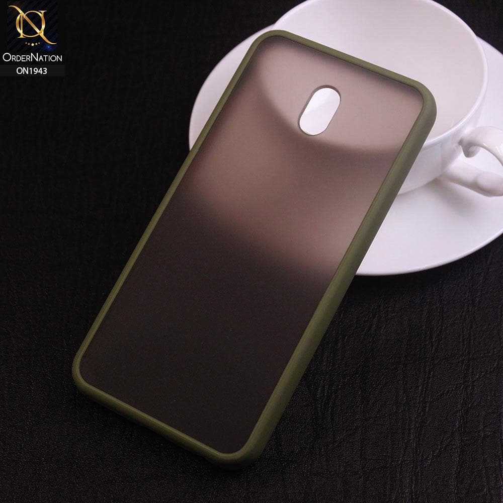 Xiaomi Redmi 8A Cover - Light Green - Soft Colorful Border Semi Transparent Back Shell Case