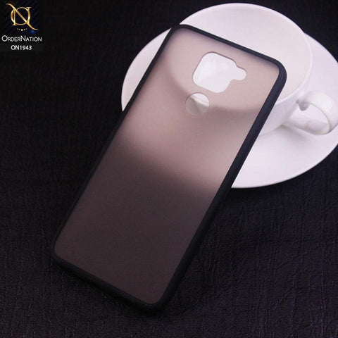 Xiaomi Redmi Note 9 Cover - Black - Soft Colorful Border Semi Transparent Back Shell Case