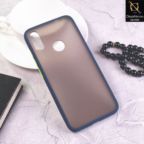 Xiaomi Redmi Note 7 Cover - Blue - Luxury Semi Tranparent Color Frame Matte Hard PC Protective Case