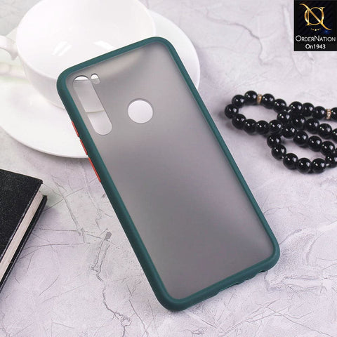 Xiaomi Redmi Note 8 - Dark Green - V2 - Luxury Semi Tranparent Color Frame Matte Hard PC Protective Case