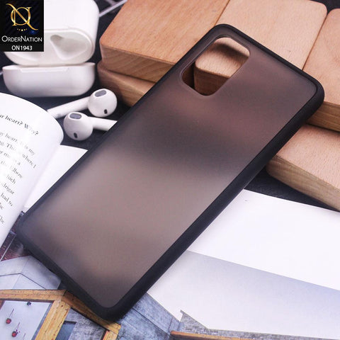 Samsung Galaxy S20 Plus Cover - Black - Luxury Semi Tranparent Color Frame Matte Hard PC Protective Case