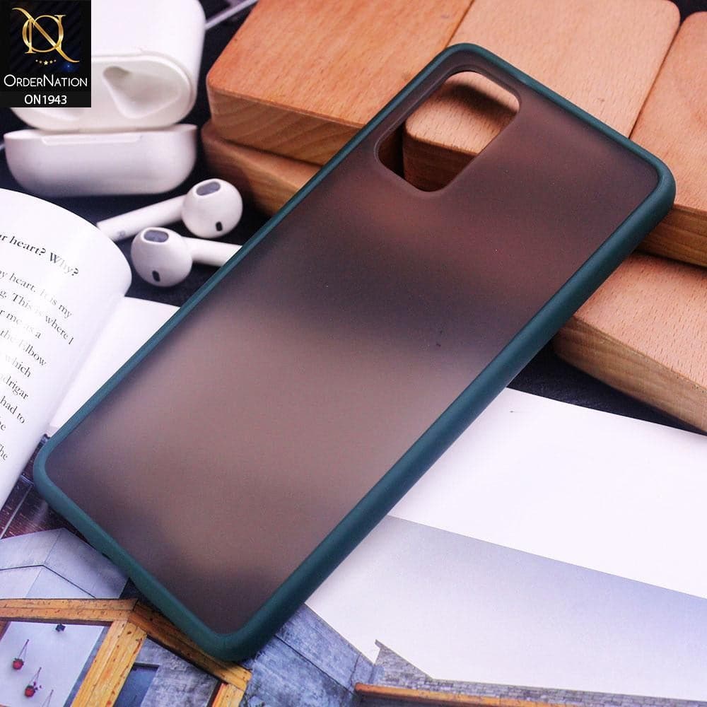 Samsung Galaxy S20 Plus Cover - Dark Green - Luxury Semi Tranparent Color Frame Matte Hard PC Protective Case