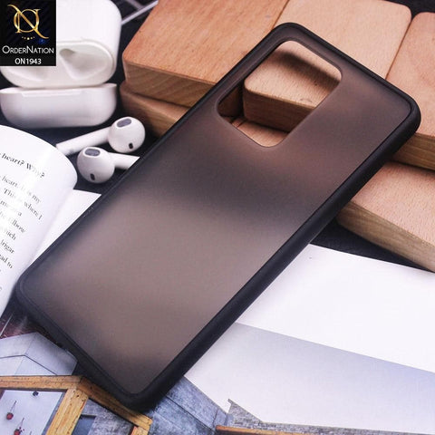 Samsung Galaxy S20 Ultra Cover - Black - Luxury Semi Tranparent Color Frame Matte Hard PC Protective Case