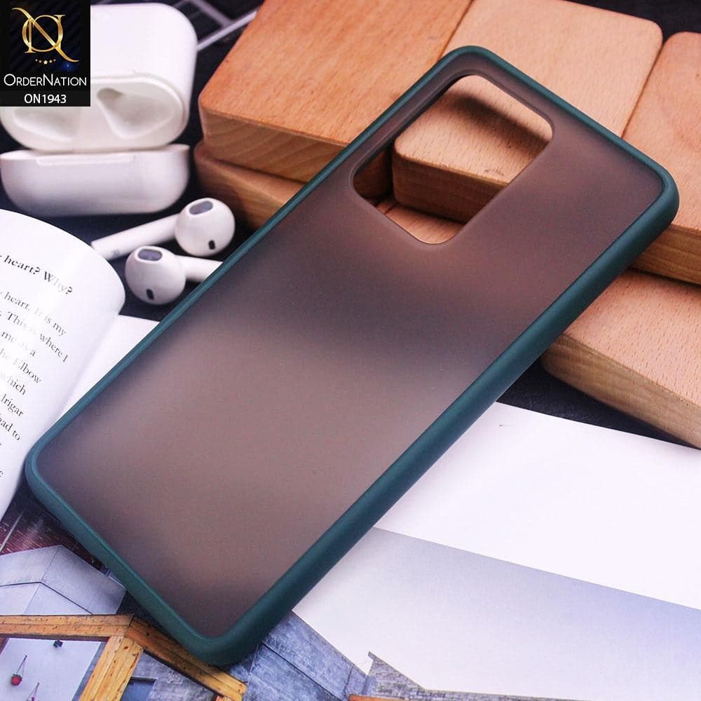 Samsung Galaxy S20 Ultra Cover - Dark Green - Luxury Semi Tranparent Color Frame Matte Hard PC Protective Case