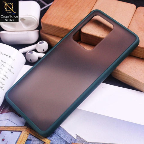 Samsung Galaxy S20 Ultra Cover - Dark Green - Luxury Semi Tranparent Color Frame Matte Hard PC Protective Case