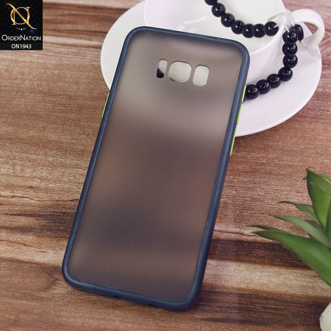 Samsung Galaxy S8 Plus Cover - Blue - V2 - Luxury Semi Tranparent Color Frame Matte Hard PC Protective Case