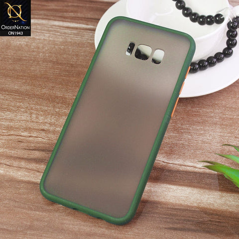 Samsung Galaxy S8 Plus Cover - Green - V2 - Luxury Semi Tranparent Color Frame Matte Hard PC Protective Case