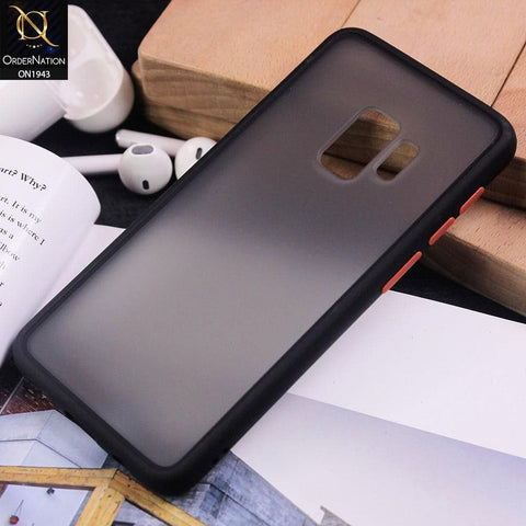 Samsung Galaxy S9 - Black - Luxury Semi Tranparent Color Frame Matte Hard PC Protective Case