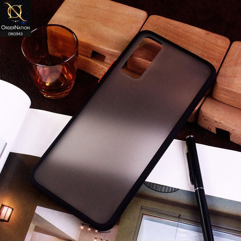 Vivo Y20 - Black - Soft Colorful Border Semi Transparent Back Shell Case