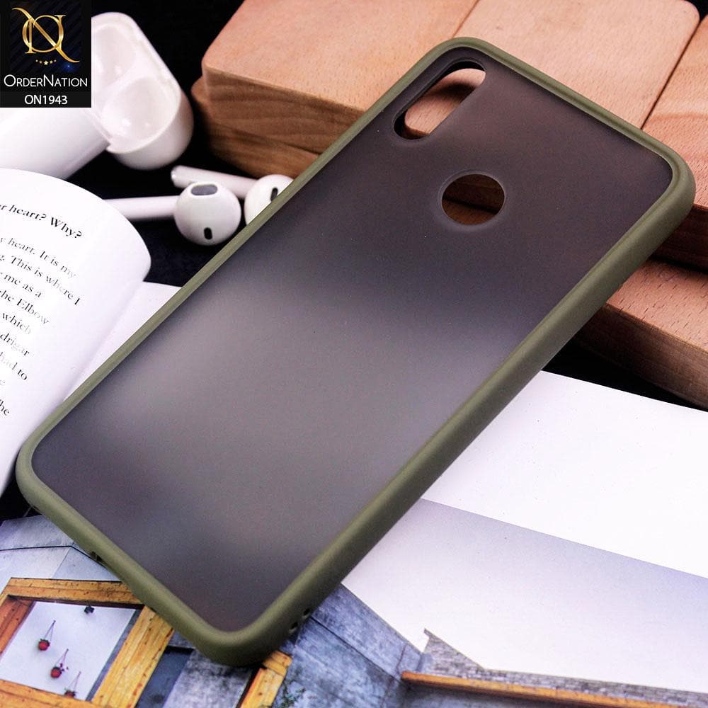 Huawei Y7 Prime 2019 / Y7 2019 / Y7 Pro 2019 - Light Green - Luxury Semi Tranparent Color Frame Matte Hard PC Protective Case