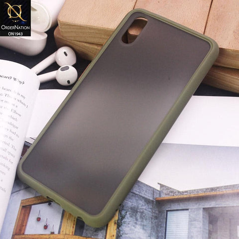 Vivo Y91C Cover - Light Green - Soft Colorful Border Semi Transparent Back Shell Case