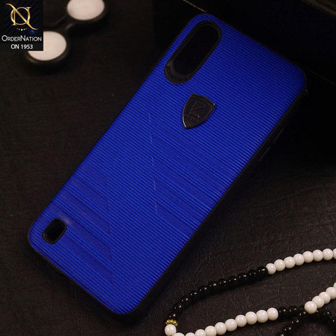 Samsung Galaxy A01 Cover - Blue - Puloka Linning Style Soft Borders Back Shell Case