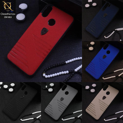 Samsung Galaxy A01 Cover - Red - Puloka Linning Style Soft Borders Back Shell Case