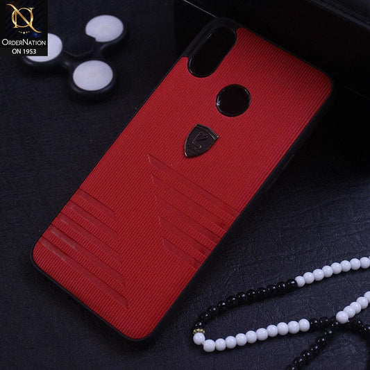 Realme 3 Pro Cover - Red - Puloka Linning Style Soft Borders Back Shell Case