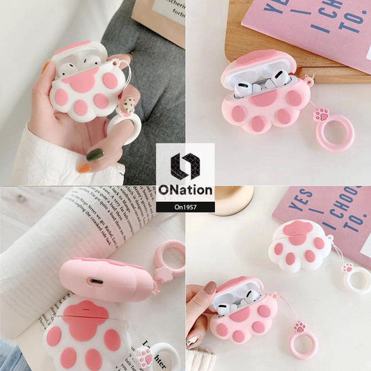 Apple Airpods 1 / 2 - ONation Branded - Cute 3D Funny Cat Feet Airpods Case