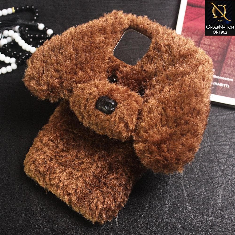 iPhone 11 Cover - Brown - Luxury Plush Warm Soft Fuzzy Case