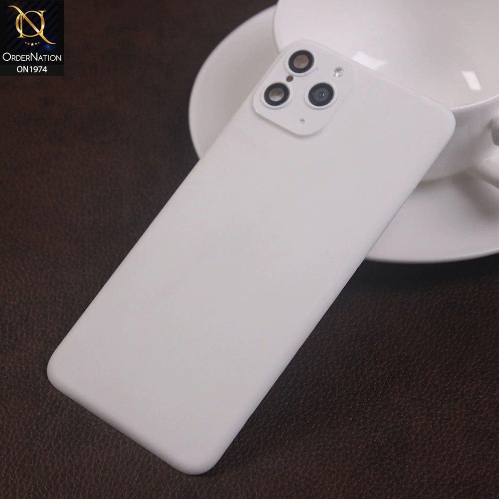iPhone XS / X Convert to iPhone 11 Pro Protector - White - New Face Lift Matte Back Glass Protector