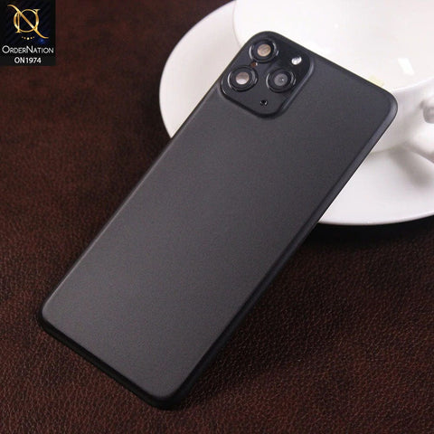 iPhone XS Max Convert to iPhone 11 Pro Protector - Black - New Face Lift Matte Back Glass Protector