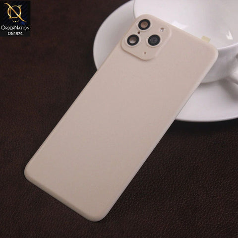 iPhone XS Max Convert to iPhone 11 Pro Protector - Golden - New Face Lift Matte Back Glass Protector