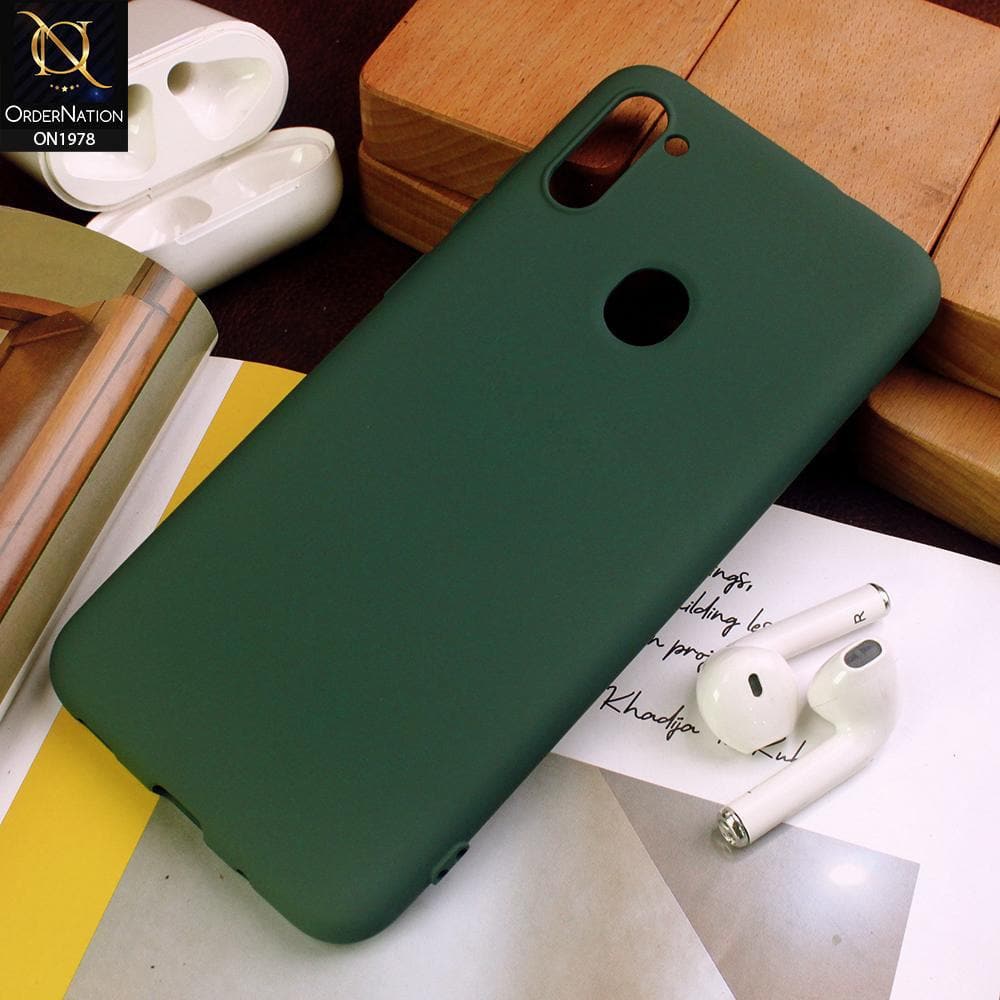Samsung Galaxy A11 Cover - Green - Candy Color Soft Silicon Case