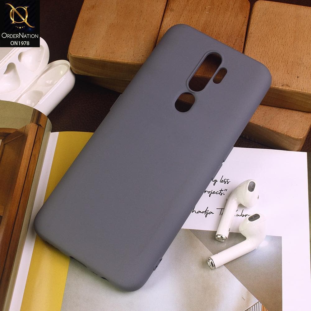 Oppo A5 2020 Cover - Gray - Candy Color Soft Silicon Case